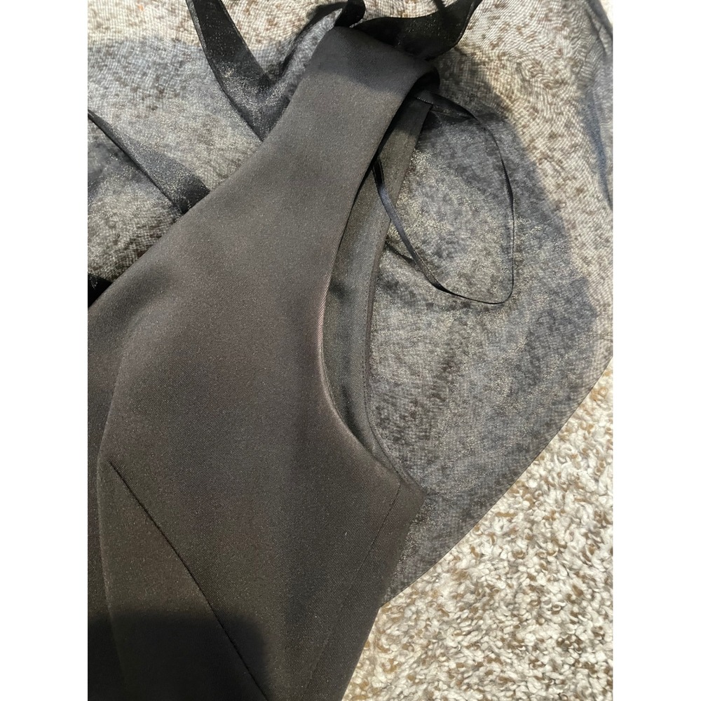 Eliza J Organza Ruffle Cocktail Dress Black Size 6 Cocktail Party Wedding Guest - Picture 11 of 11